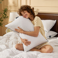 Pacific Coast Classic Feather and Down Hotel Pillow 100% Cotton White
