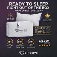 Lincove Signature Canadian Hutterite Down Pillow White 1 Pack