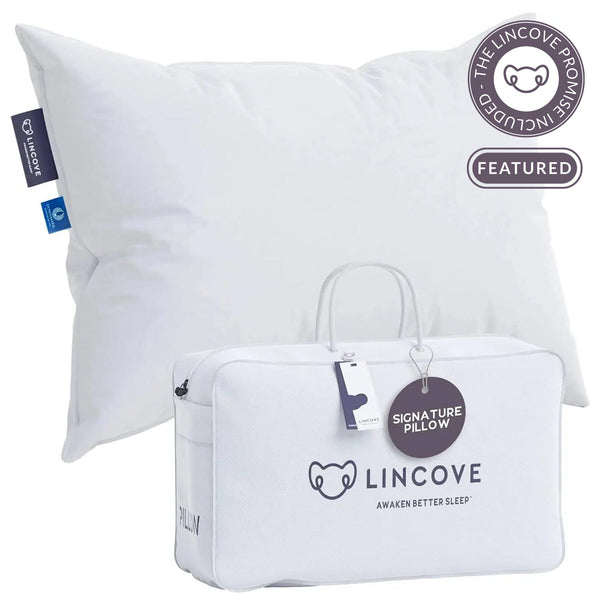 Lincove Signature Canadian Hutterite Down Pillow White 1 Pack