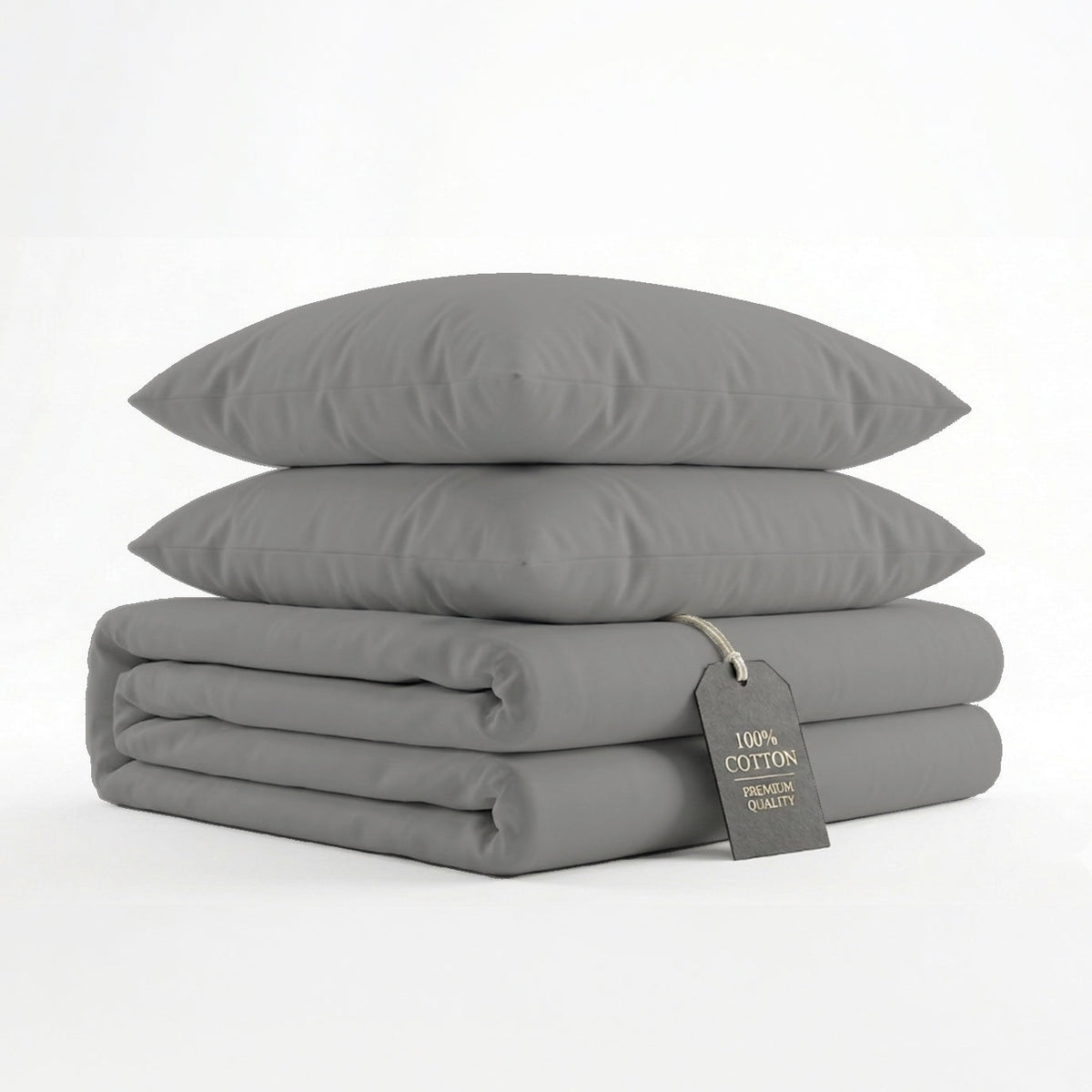 Lincove Classic Hotel Collection 100% Cotton Duvet Cover Set Graphite